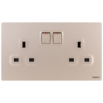 Legrand Mallia Senses 2811 13 CH 雙位13A帶開關掣插座 (香檳金)